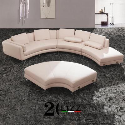 C Shape Leather Sofa Living Room Leisure Leather Sofa