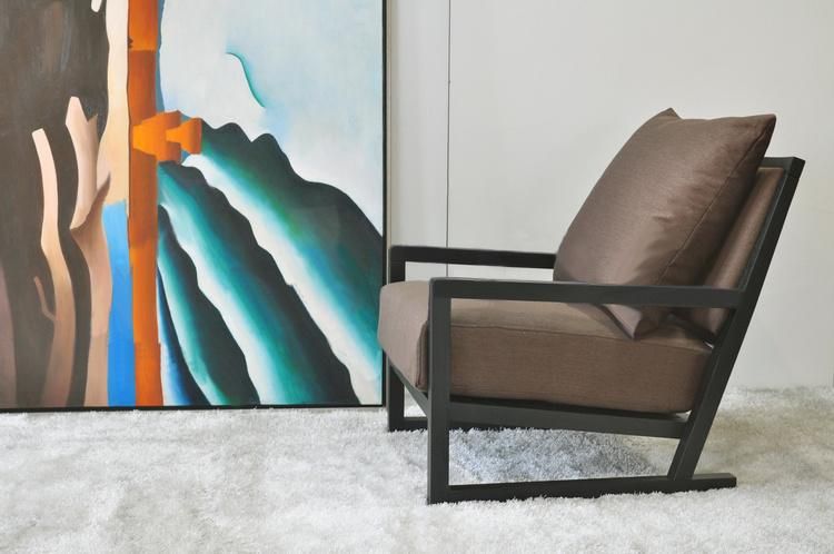 Wooden Lounge Chair Leisure Fabric Sofa Chair Nordic Hotel/Home Furniture Set