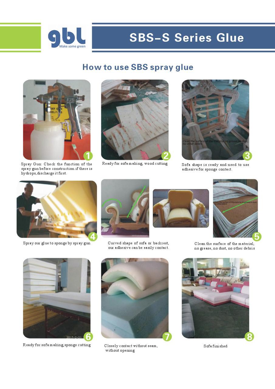 Benzene Free Sbs Spray Adhesive Glue for Leather and Furniture