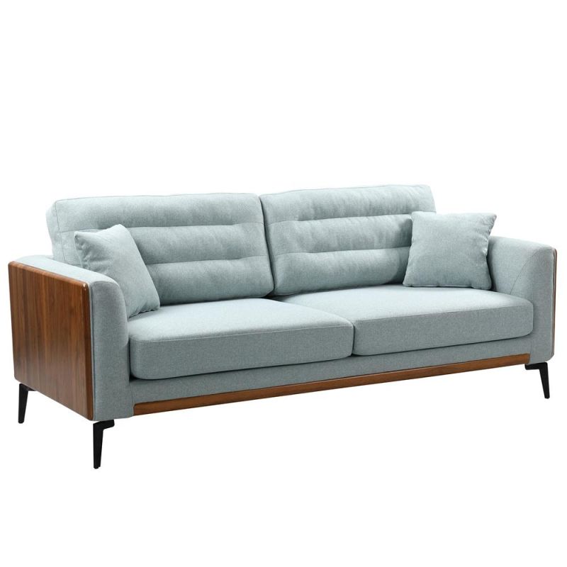 Nova Jssc031 3 Seats Sofa with Solid Wood Arm