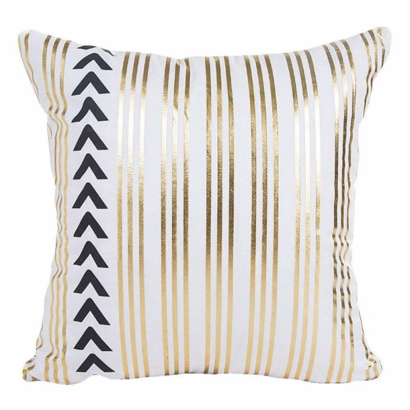 Metallic Print Throw Cushion Covers Decorative Soft Throw Pillowcases Sofa