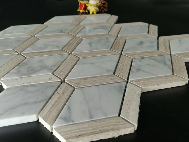 Very Popular in The Europe and America, Middle East, The Diamond Stone Mosaic, Marble Used for Kitchen Baffle Wall, Sofa Background, Bath Room Metope