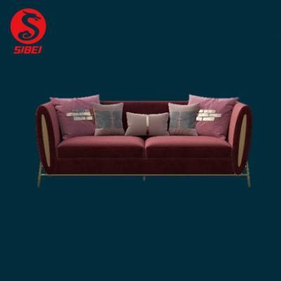 New Design Modern Style Elegant Living Room Furniture Set Leather Sofa