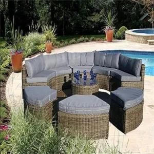 Popular Aluminum Frame Rattan Wicker Garden Sofa Set