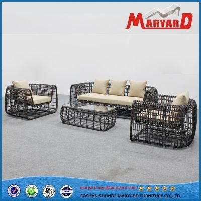 New Design Outdoor Furniture Aluminum Frame Wicker Rattan Sofa Set for Garden