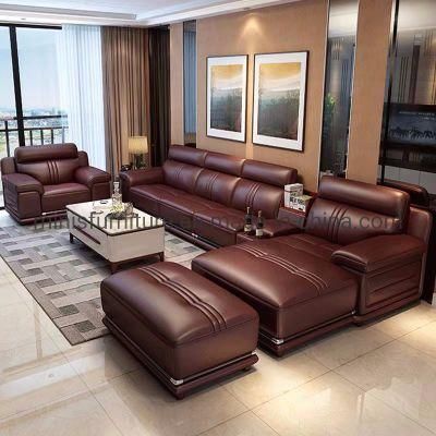 (MN-SF111) China Factory Wholesale Cheap Price Good Quality Home Furniture Brown Leather Sofa