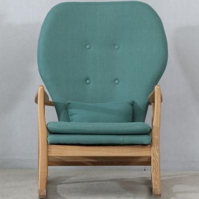 Nordic White Oak Sofa Rocking Chair Set