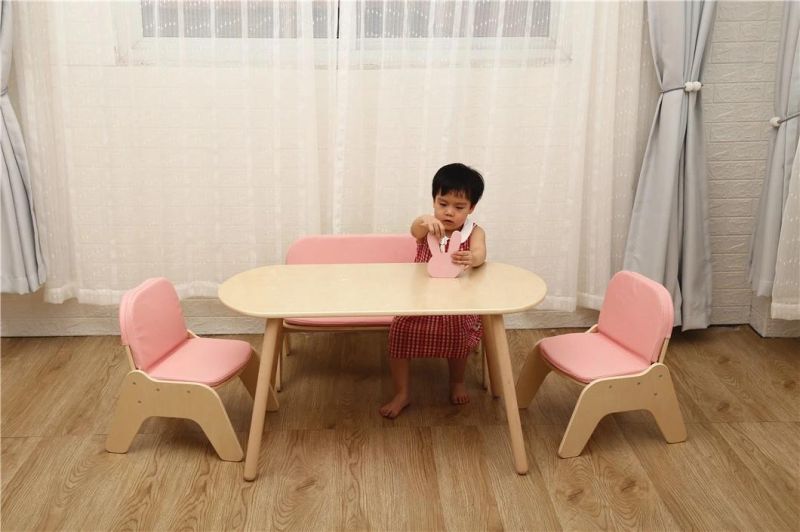 Kindergarten Kids Furniture Wooden Soft Sofa Chair for Sale