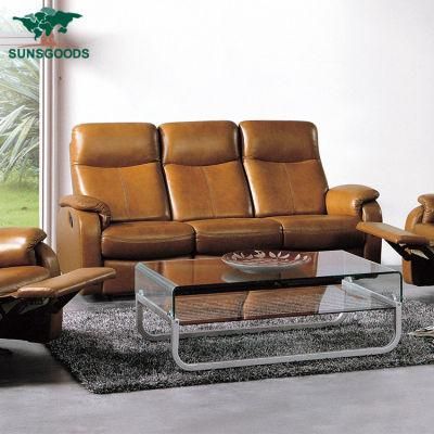 Best Selling Living Room Furniture Recliner Leather Sofa
