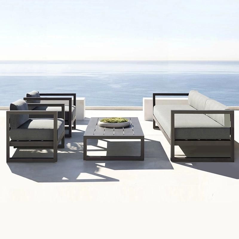 Outdoor Sofa Imitation Three-Piece Open-Air Leisure Coffee Tea Shop Tables and Chairs