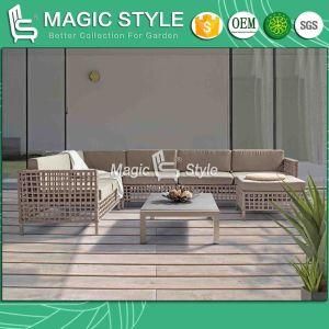 Tape Weaving Sofa with Cushion Corner Sofa with Pillow (Magic Style)