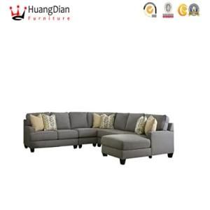 Chinese Custom Furniture Supplier Fabric Solid Wood Hotel Lobby Living Room Storage Corner Sofa