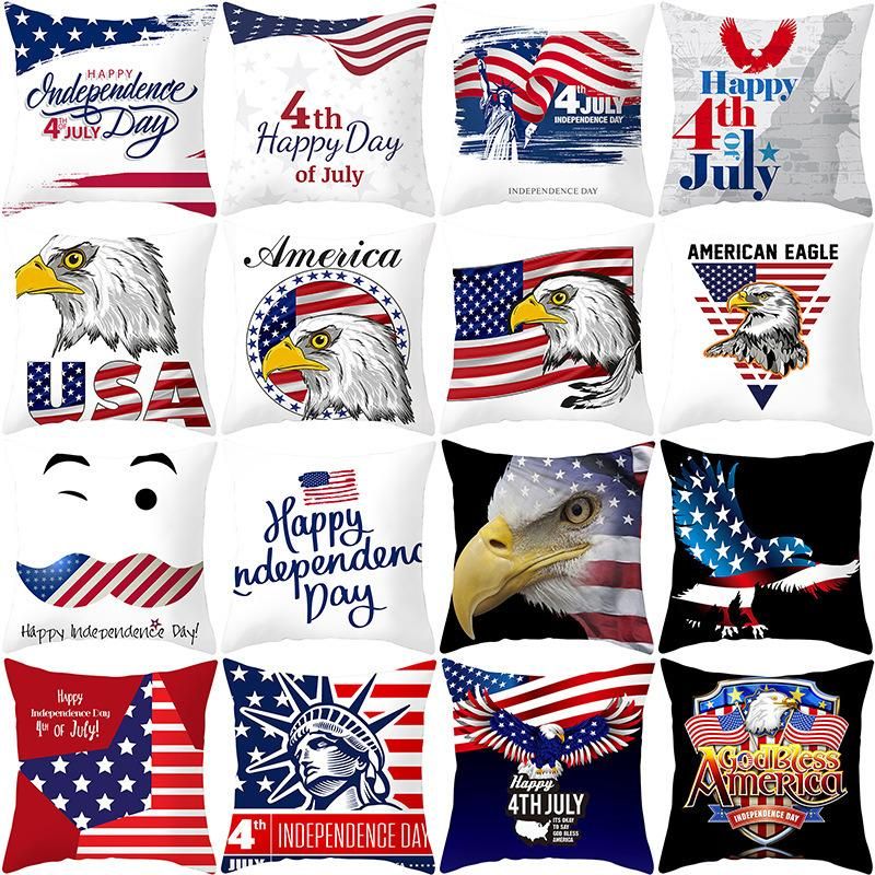 Holiday Decoration Independence Day Eagle Series 4 Sofa Cushion Cover; Back Cushioncover;