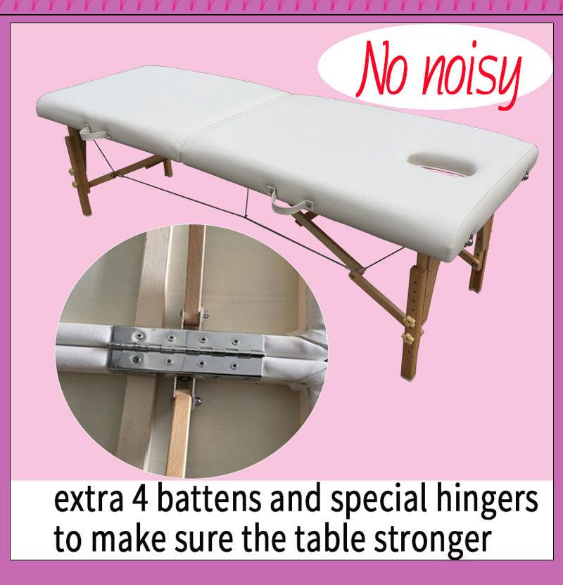 Wooden Foldable Facial Massage Bed, Portable Wooden Massage Table, Couch, SPA and Tattoo