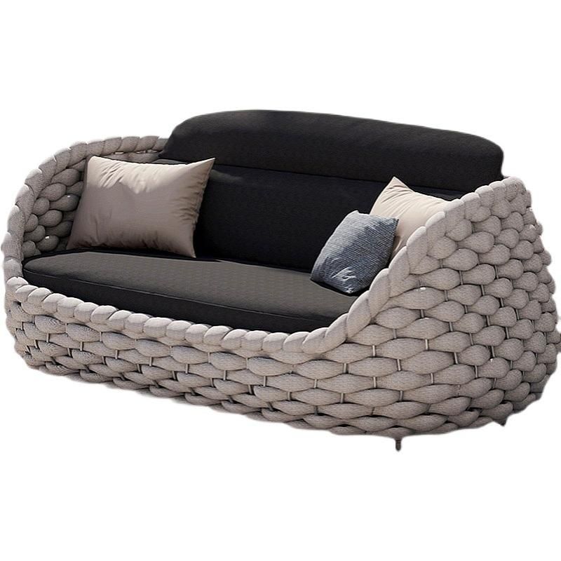 Outdoor Nordic Style Hotel Garden Balcony Furniture Set Aluminium Frame Sofa