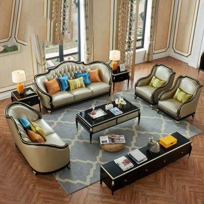 Classic Furniture Factory Wholesale American Sofa Set in Optional Couch Seat and Furnitures Color