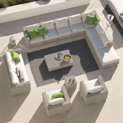 Outdoor Rattan Sofa Simple Courtyard Tea Table Combination Romantic Leisure Rattan Chair Furniture