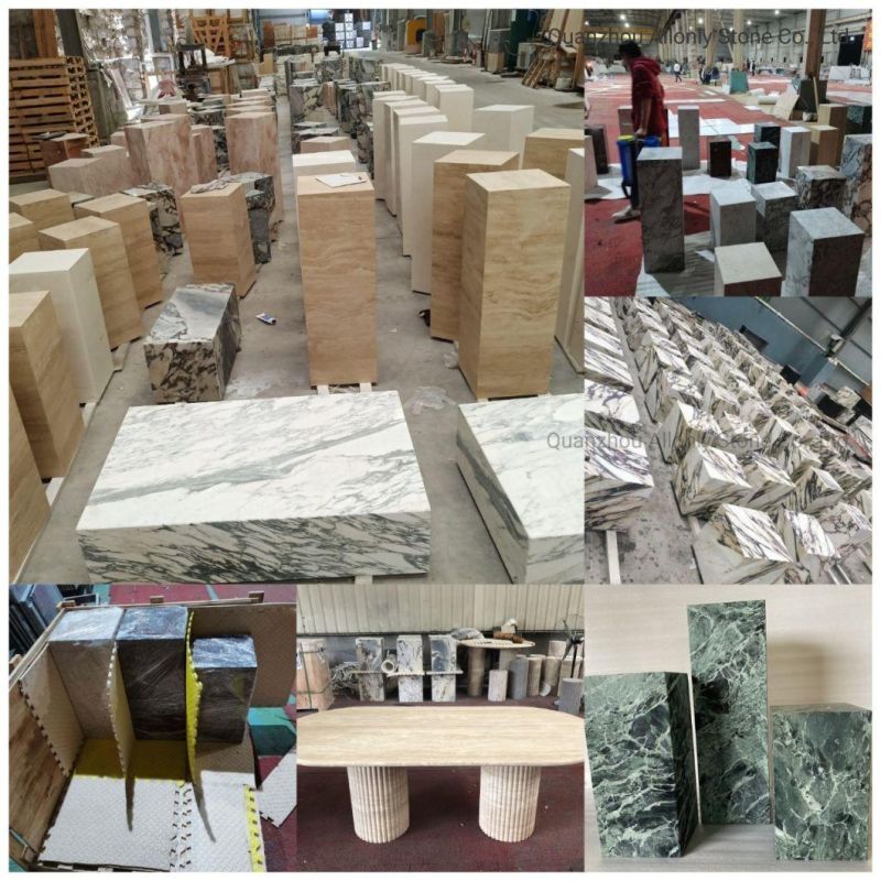 Restaurantnatural Stone Marble Top Square Marble Dining Table Price