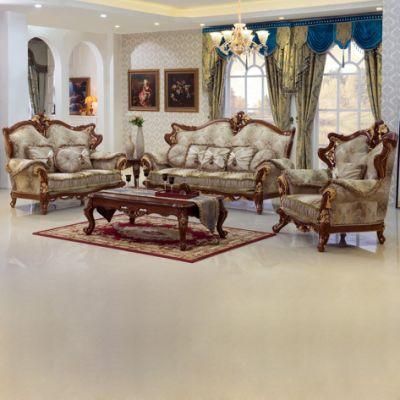 Optional Color Wood Fabric Sofa with Table for Home Furniture