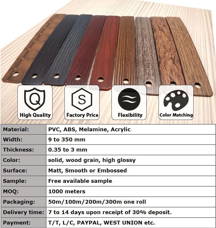 Furniture Wood Grain Edge Banding PVC