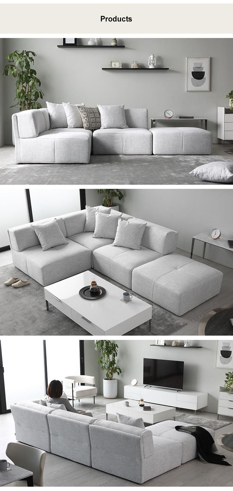 Sponge with Armrest Modular Recliner Home Furniture Set Fabric Sofa