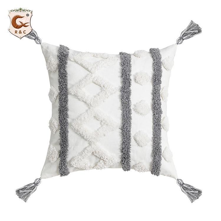 High Quality Decorative Boho Cushion Pillow Cover Tufted Boho Throw Pillow Bohemian Cushion Cover for Sofa
