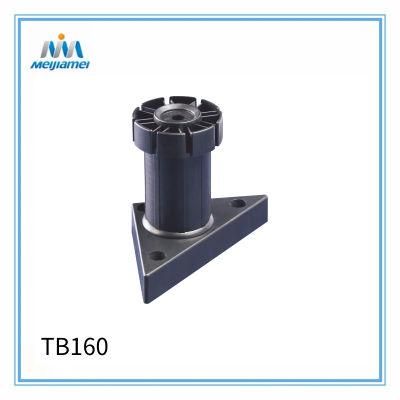Tb160 Black Cabinet Feet 100-160mm in Plastic for Kitchen and Bathroom