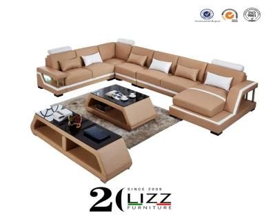 Sectional Sofa Set Designs Modern Home Furniture U Shape Leather Sofa
