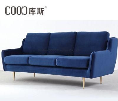 Living Room Furniture Velvet Modern Sofa with Wood Frame