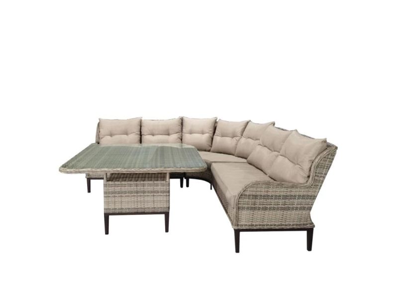 Garden Furniture Patio Wicker Rattan Corner Sofa Set 4PCS