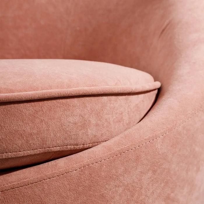 Modern Home Furniture Pink Fabric Velvet Couch Love Seat Leisure Sofa for Living Room Hotel Office Event