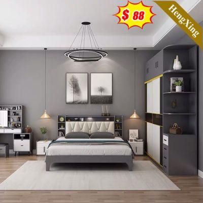 Quality Elegant Modern Bedroom Sets Furniture Wooden Sofa Wall Storage Cutomized Size Bed