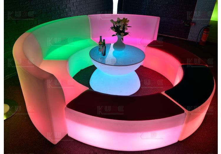 LED Illuminated Living Room Sofa Set Design Sofa