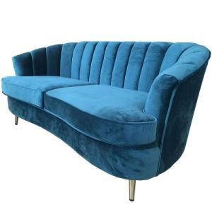 Blue Color North Europe Small Living Room Furniture Fabric Sofa (L07)