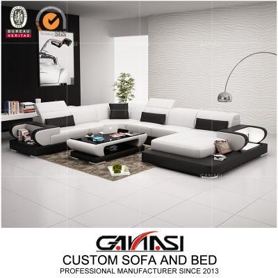 U Shape Light Luxury LED Living Room Chaise Sofa (G8002)