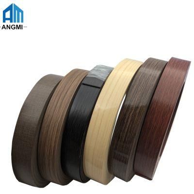Factory Price Customized High Glossy Wood Grain/ Solid Color//Embossed//Matt of High Quality and High Tenacity PVC Edge Banding for Furniture