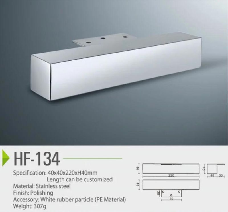 Furniture hardware square tube sofa leg bed feet
