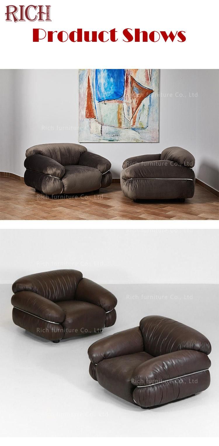 Contemporary Furniture 3 Seat Leather Sesann Sofa