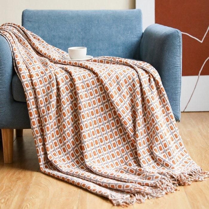 100% Acrylic Knitted Solid Soft Cozy Throw Blanket for Sofa, Couch, Bed, Living Room and Travel (YKY4914)