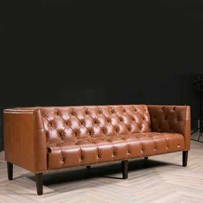 Brand New Dark Brown Leather Sofa with High Quality