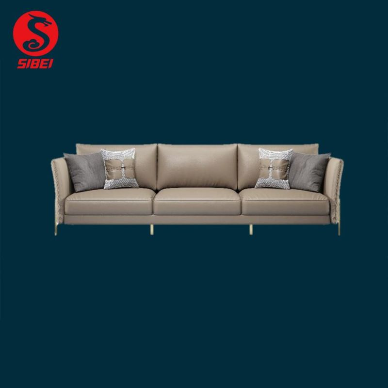 Newest Chinese Style Leisure Home Living Room Furniture Genuine Leather Sofa