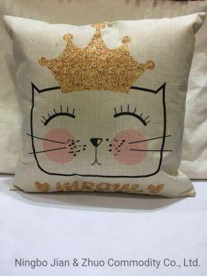 Custom Polyester Digital Printing Cat Pillow Cushion