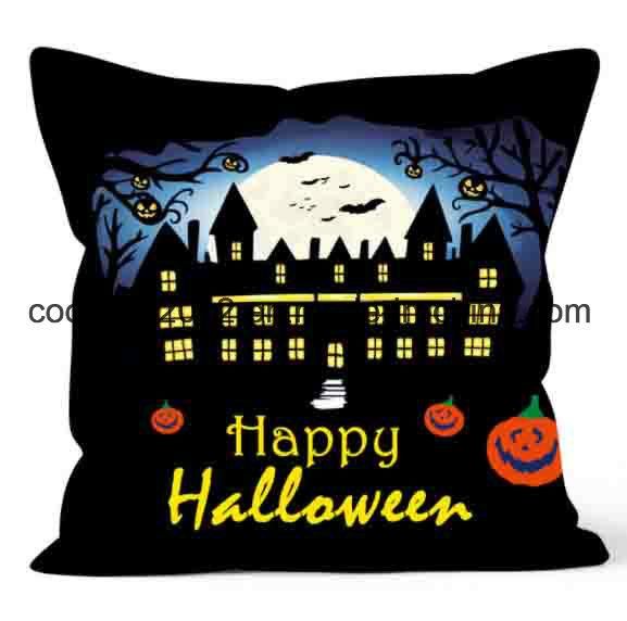 Halloween Decorative Square Cushion Printed Pillow Case for Sofa