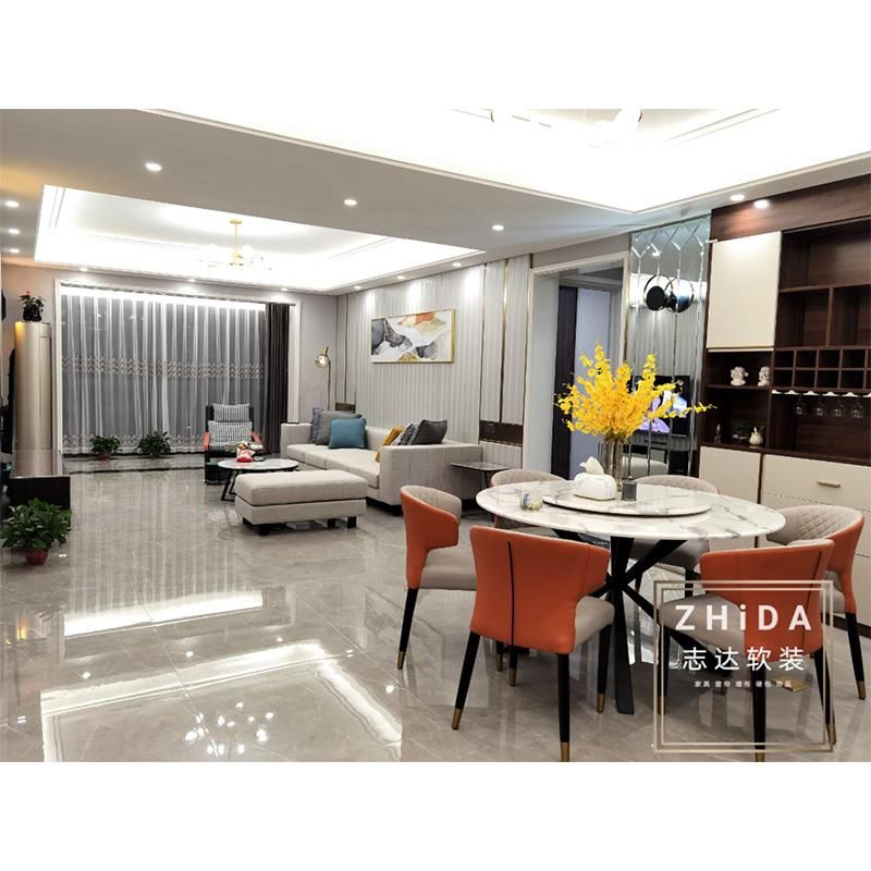 Modern Style Sofa Hotel Living Room Home Furniture Velvet Fabric Sofa