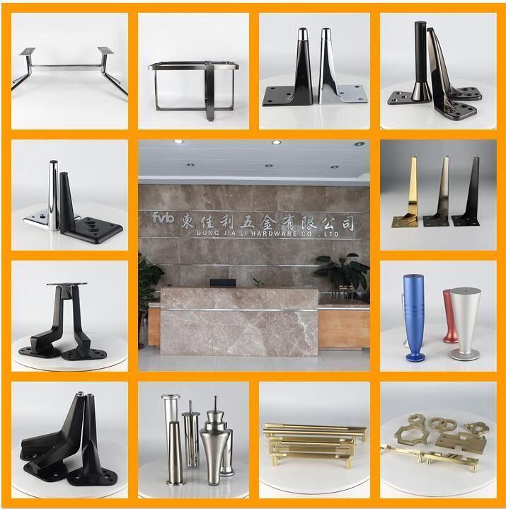 Black Metal Sofa Parts Support Legs for Furniture Couch Feet Cabinet Hardware