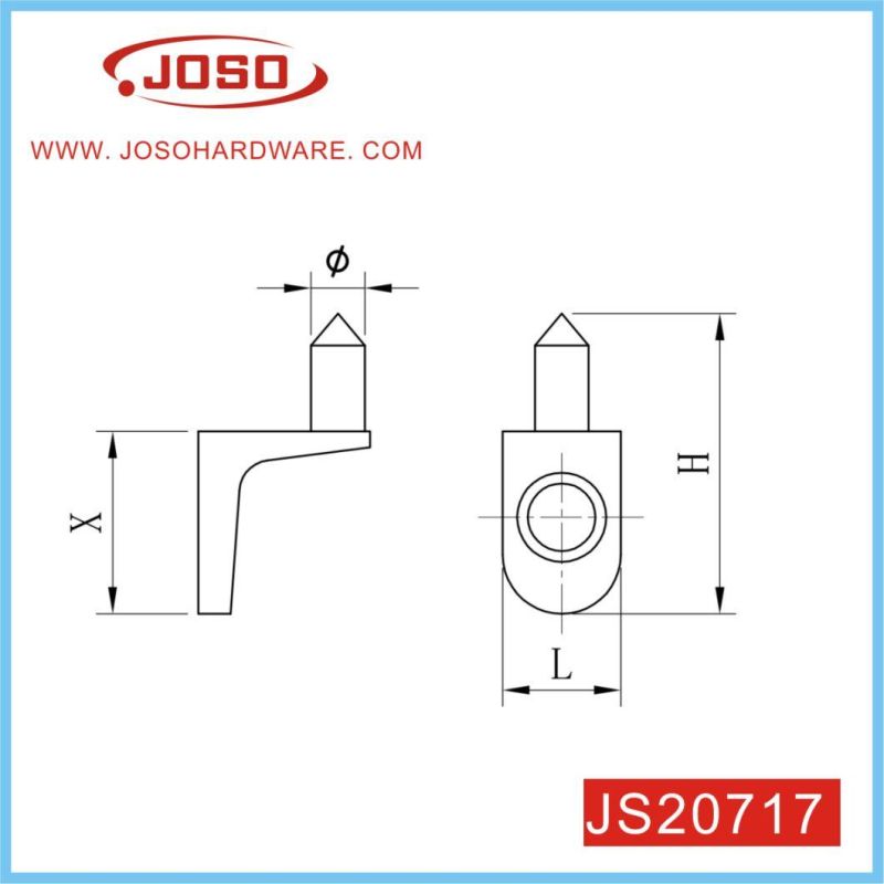 Nickel Plated Corner Shelf Support for Closet