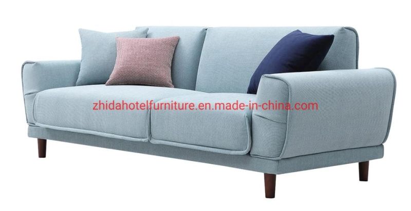 Japan Style Living Room Furniture Fabric Modern Wooden Legs Sofa