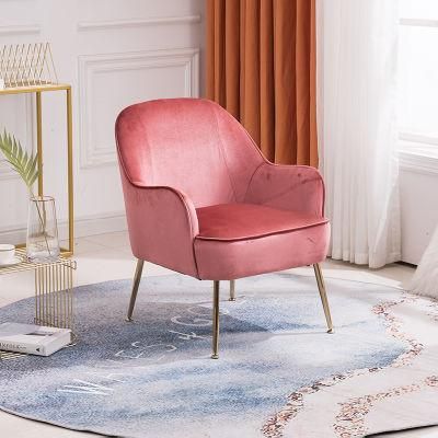 Velvet Sofa Accent Loung Leisure Chair with Gold Legs