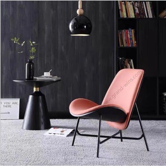 Shell Chair for Hotel Wooden Shell Metal Leg Lobby Chair