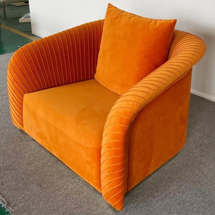 Home Furniture Living Room Fabric Single Seater Sofa Hotel Lobby Restuarant Sofa
